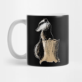 Badger digital sketch 21/01/23 Wildlife inspired designs Mug